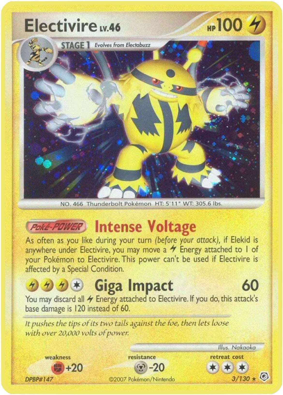 Image for Electivire (Diamond and Pearl) (3/130) - Pokemon