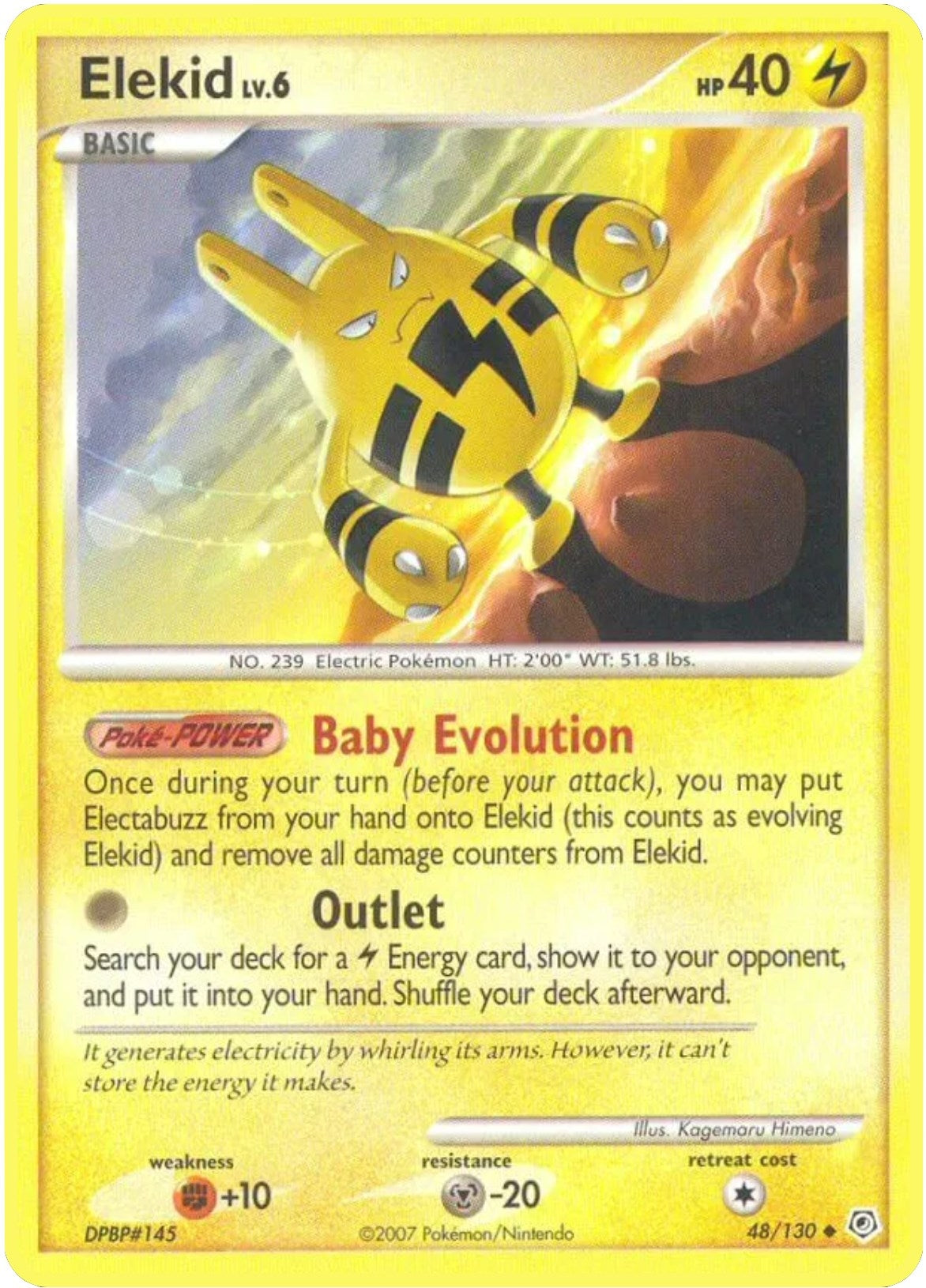 Image for Elekid (Diamond and Pearl) (48/130) - Pokemon