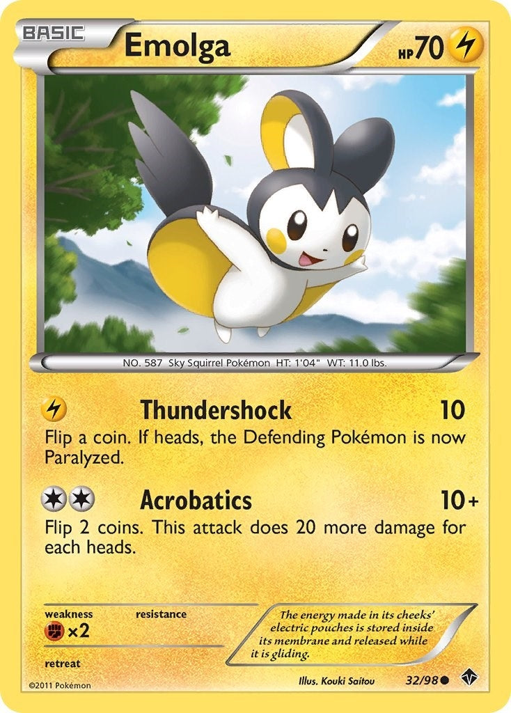 Image for Emolga (Emerging Powers) (32/98) - Pokemon