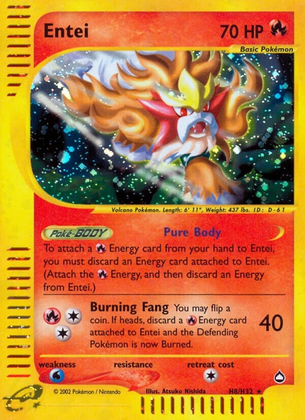 Image for Entei (H8) (Aquapolis) (H08/H32) - Pokemon