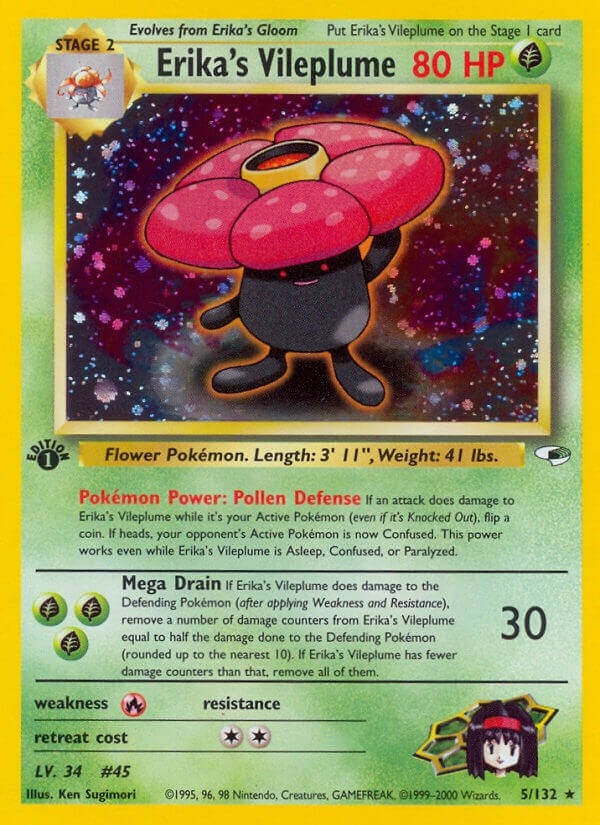 Image for Erika's Vileplume (Gym Heroes) (005/132) - Pokemon