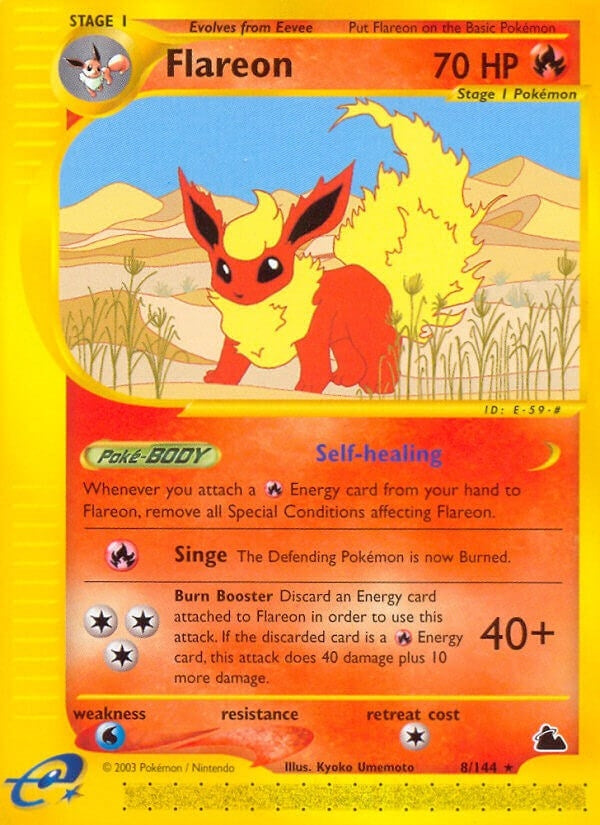 Image for Flareon (8) (Skyridge) (008/144) - Pokemon