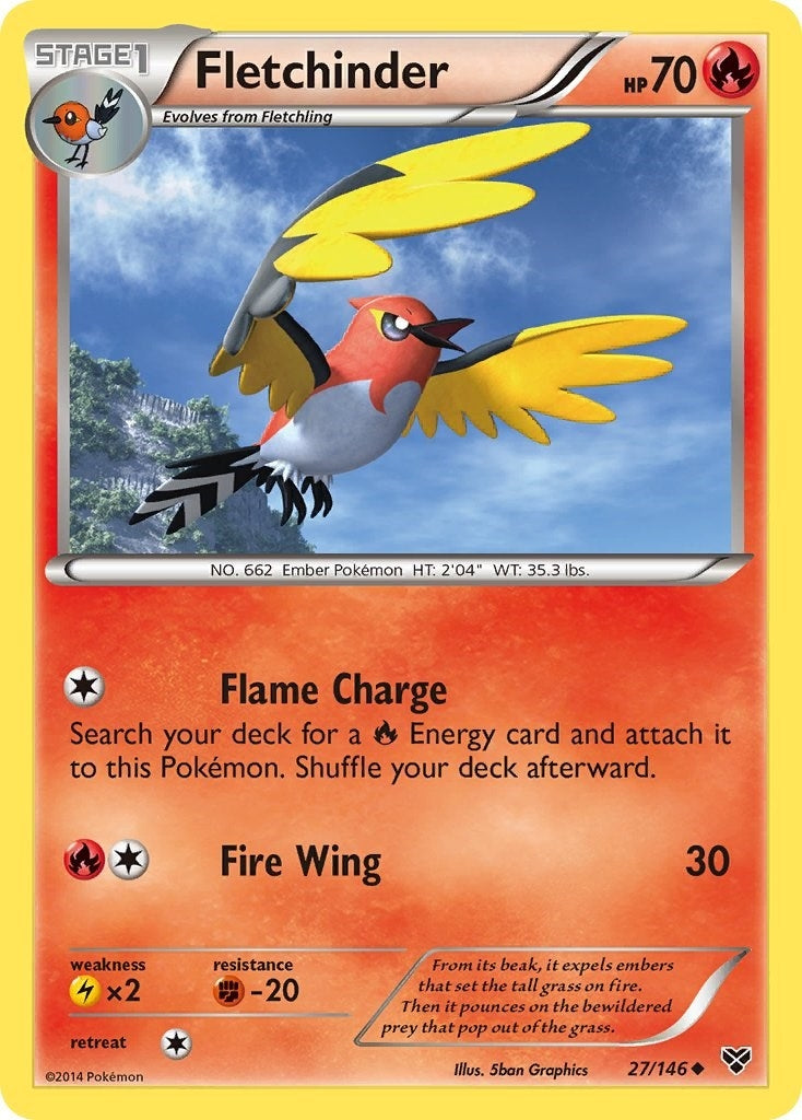 Image for Fletchinder (XY Base Set) (27/146) - Pokemon