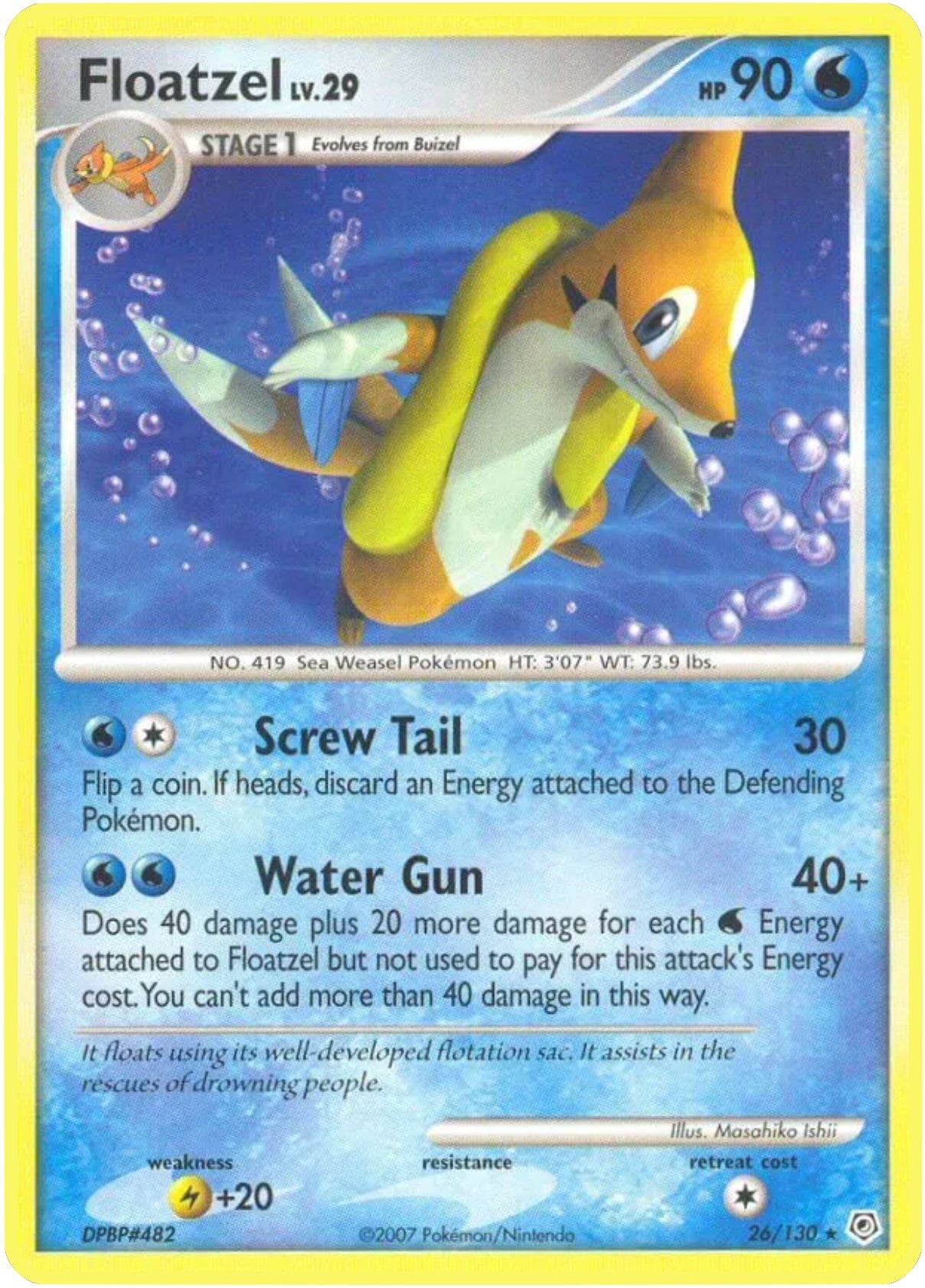 Image for Floatzel (Diamond and Pearl) (26/130) - Pokemon