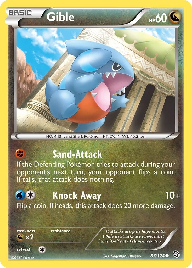 Image for Gible (87) (Dragons Exalted) (87/124) - Pokemon