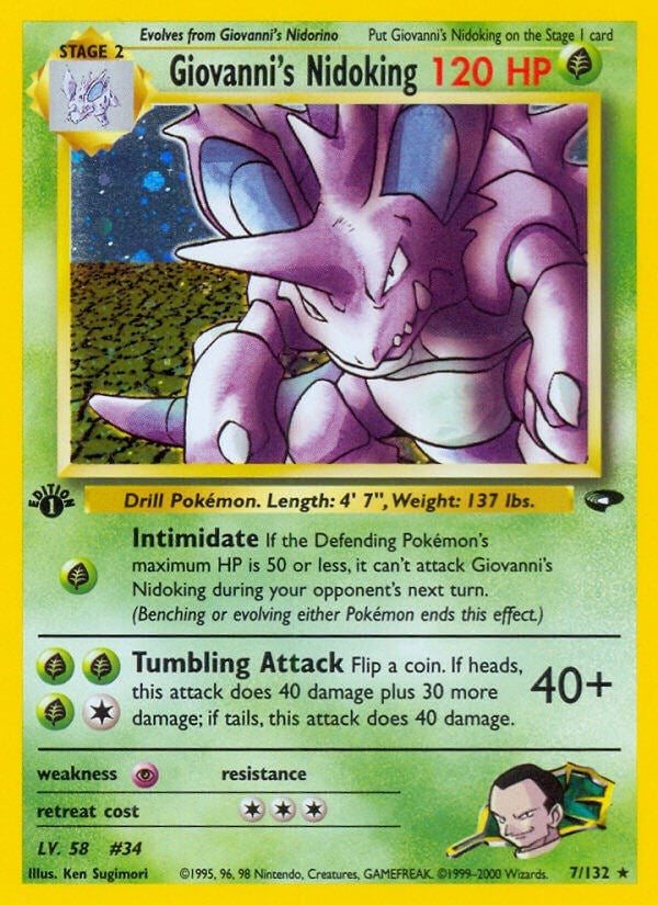 Image for Giovanni's Nidoking (Gym Challenge) (007/132) - Pokemon