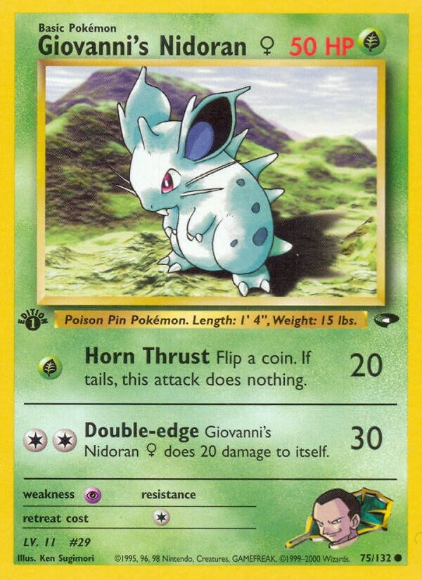Image for Giovanni's Nidoran F (Gym Challenge) (075/132) - Pokemon