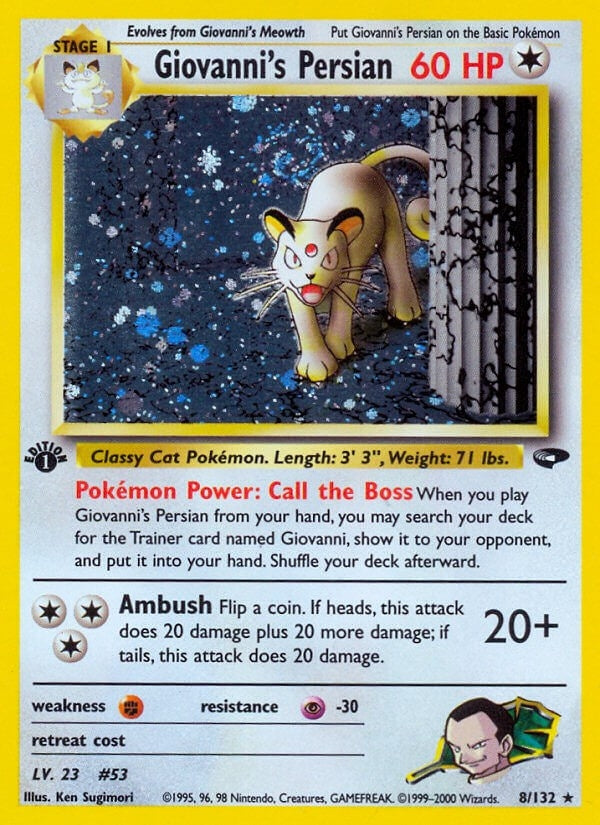 Image for Giovanni's Persian (Gym Challenge) (008/132) - Pokemon