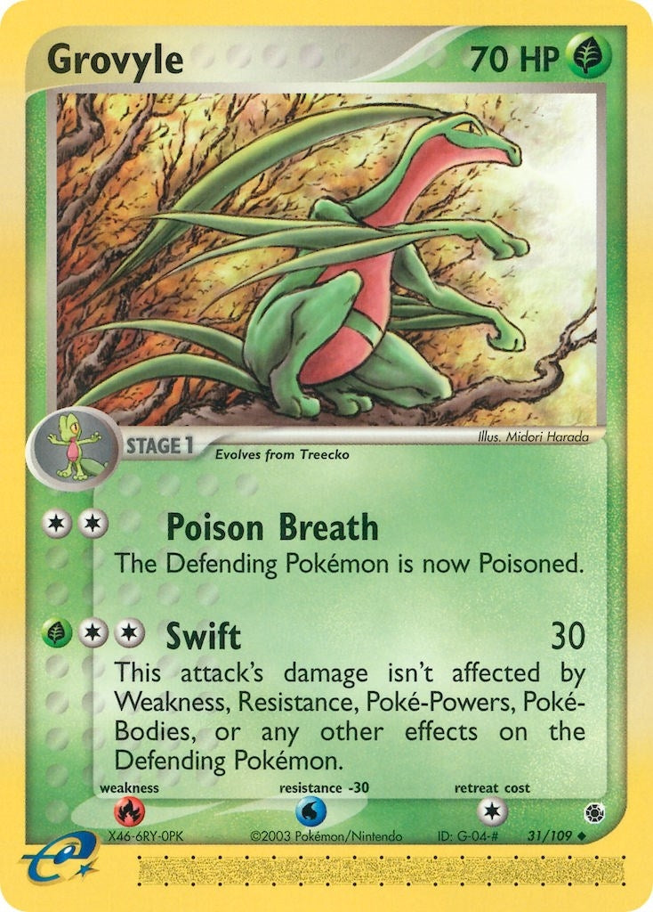 Image for Grovyle (Ruby and Sapphire) (31/109) - Pokemon