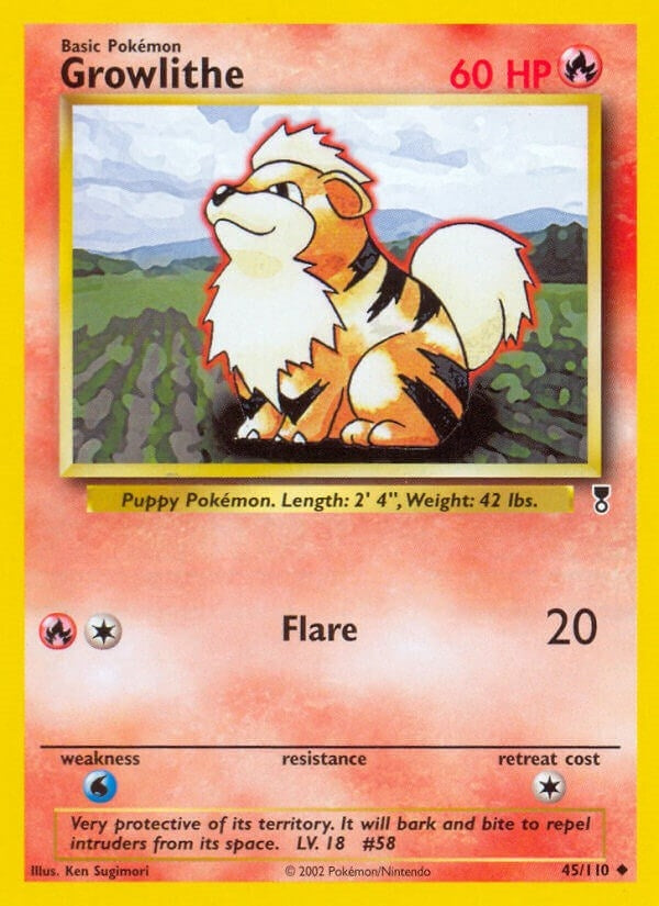 Image for Growlithe (Legendary Collection) (045/110) - Pokemon