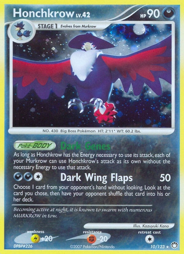Image for Honchkrow (Mysterious Treasures) (10/123) - Pokemon