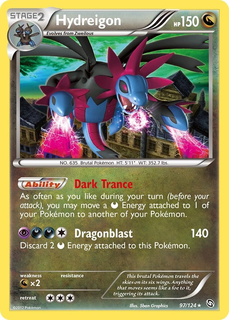 Image for Hydreigon (97) (Dragons Exalted) (97/124) - Pokemon