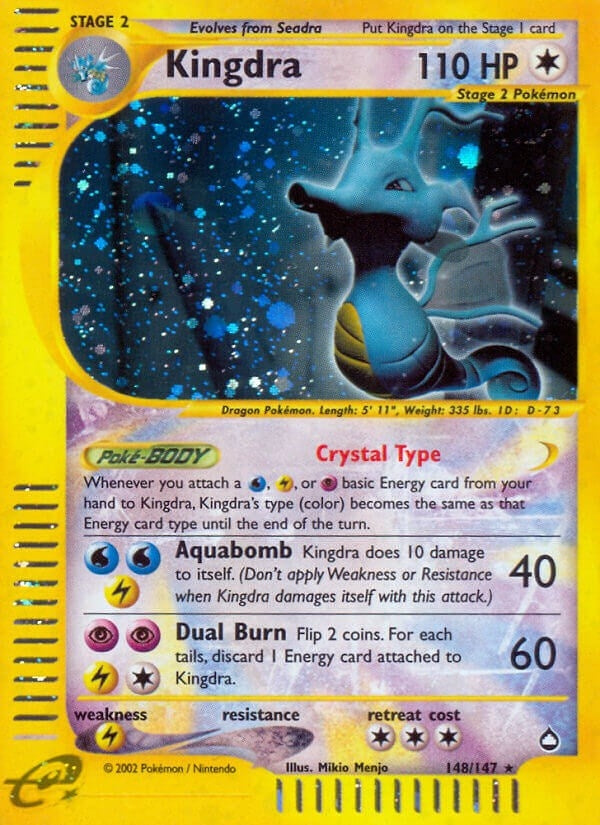 Image for Kingdra (148) (Aquapolis) (148/147) - Pokemon