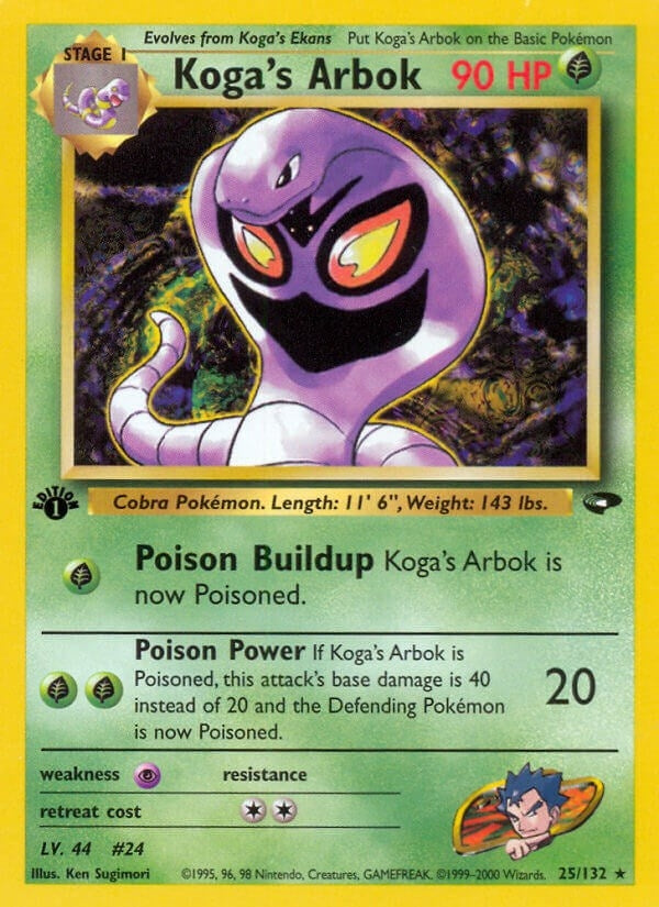 Image for Koga's Arbok (Gym Challenge) (025/132) - Pokemon