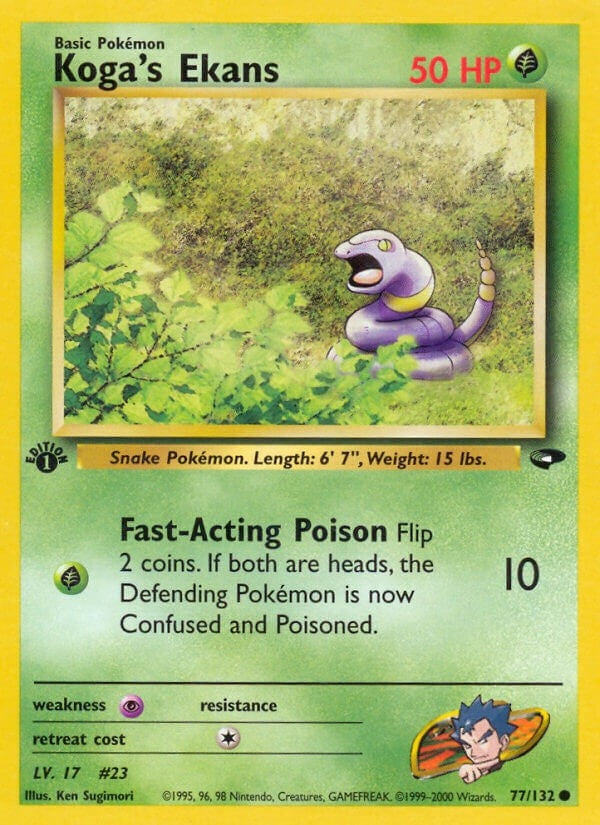 Image for Koga's Ekans (Gym Challenge) (077/132) - Pokemon