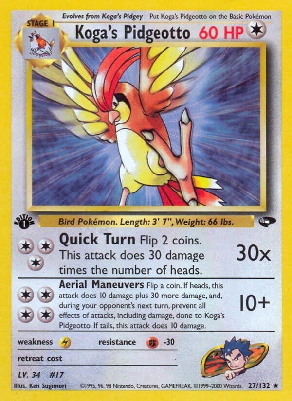 Image for Koga's Pidgeotto (Gym Challenge) (027/132) - Pokemon