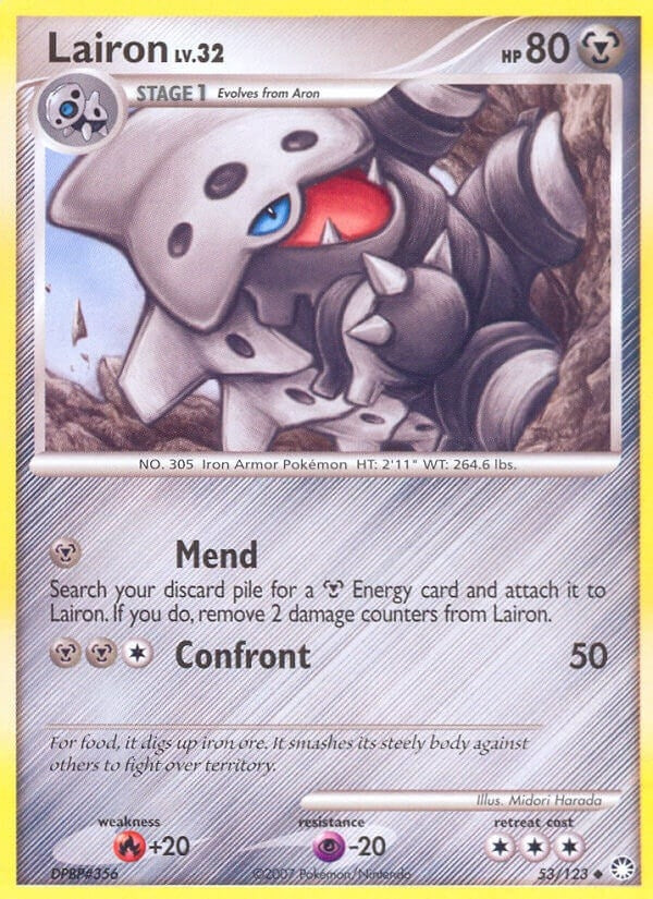 Image for Lairon (Mysterious Treasures) (53/123) - Pokemon