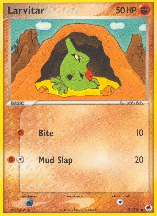 Image for Larvitar (Dragon Frontiers) (51/101) - Pokemon