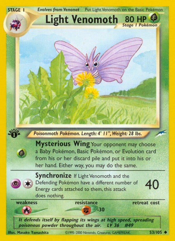 Image for Light Venomoth (Neo Destiny) (053/105) - Pokemon