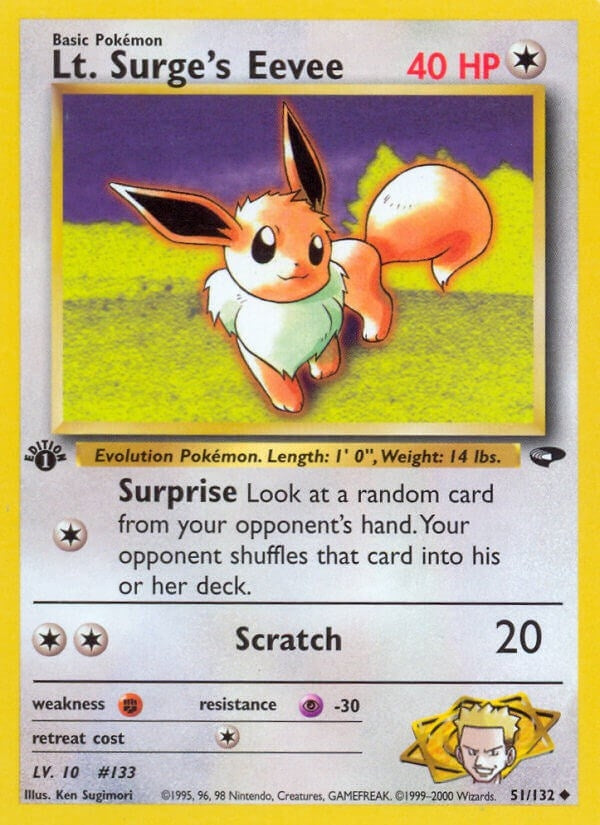 Image for Lt. Surge's Eevee (Gym Challenge) (051/132) - Pokemon