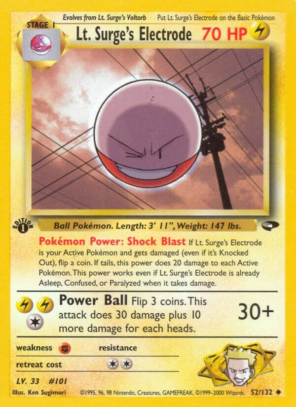 Image for Lt. Surge's Electrode (Gym Challenge) (052/132) - Pokemon