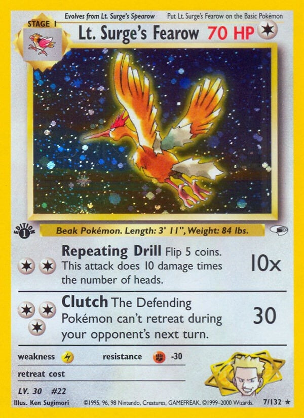 Image for Lt. Surge's Fearow (Gym Heroes) (007/132) - Pokemon