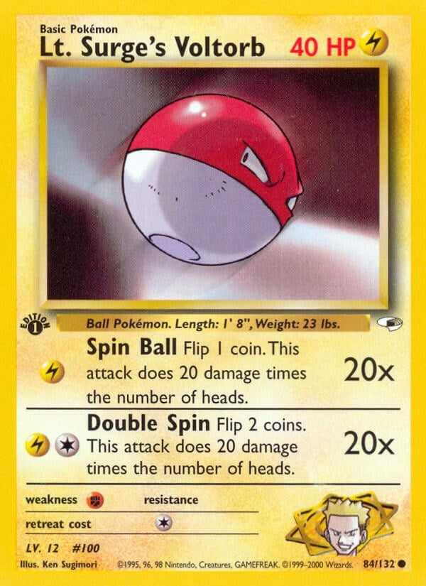 Image for Lt. Surge's Voltorb (Gym Heroes) (084/132) - Pokemon