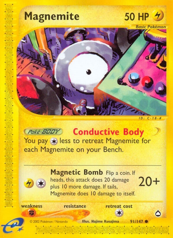 Image for Magnemite (91) (Aquapolis) (091/147) - Pokemon