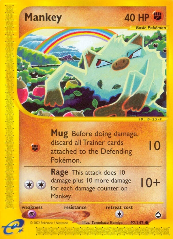 Image for Mankey (Aquapolis) (092/147) - Pokemon