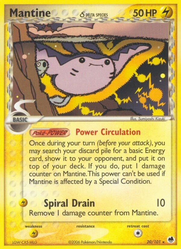Image for Mantine (Delta Species) (Dragon Frontiers) (20/101) - Pokemon