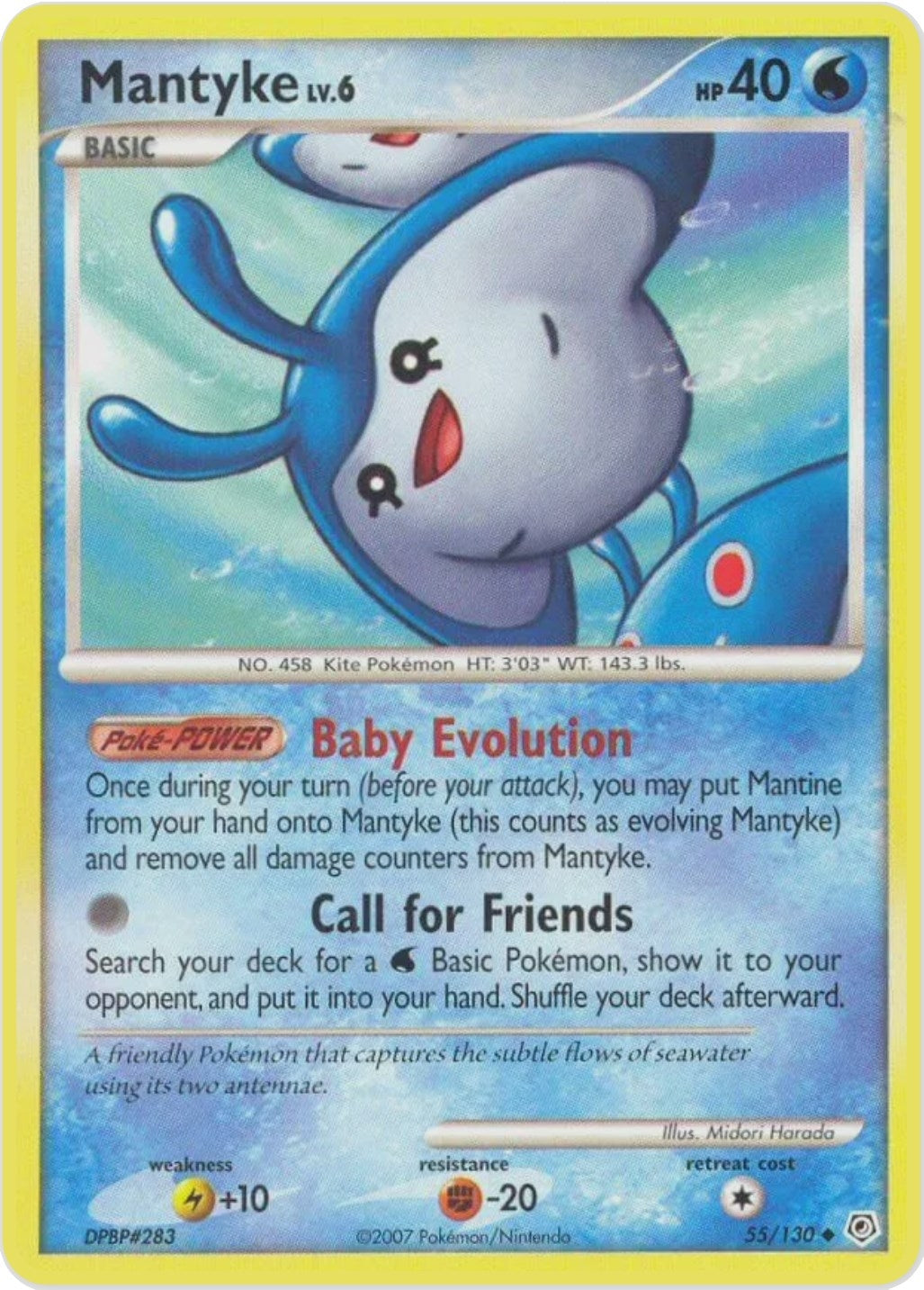 Image for Mantyke (Diamond and Pearl) (55/130) - Pokemon