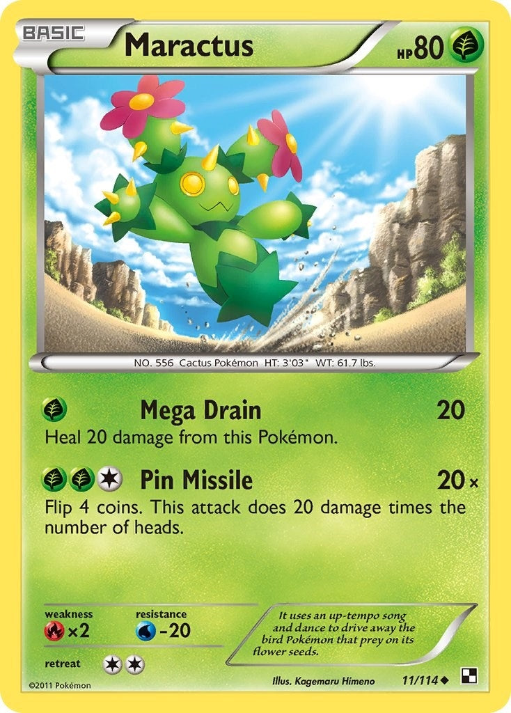 Image for Maractus (11) (Black and White) (11/114) - Pokemon