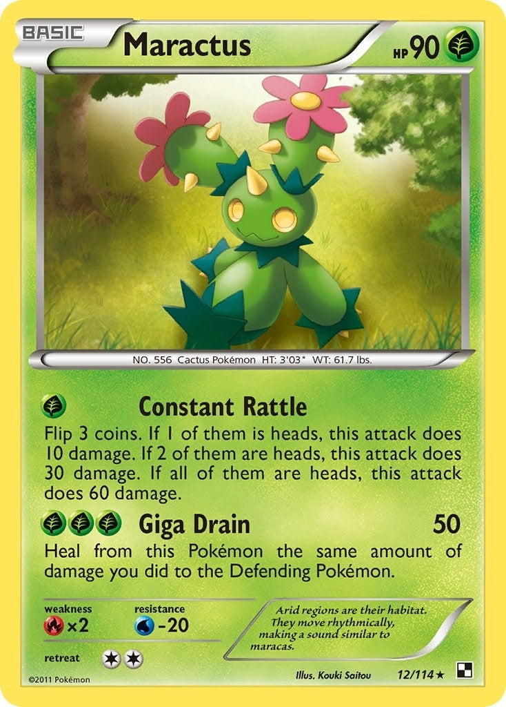 Image for Maractus (12) (Black and White) (12/114) - Pokemon