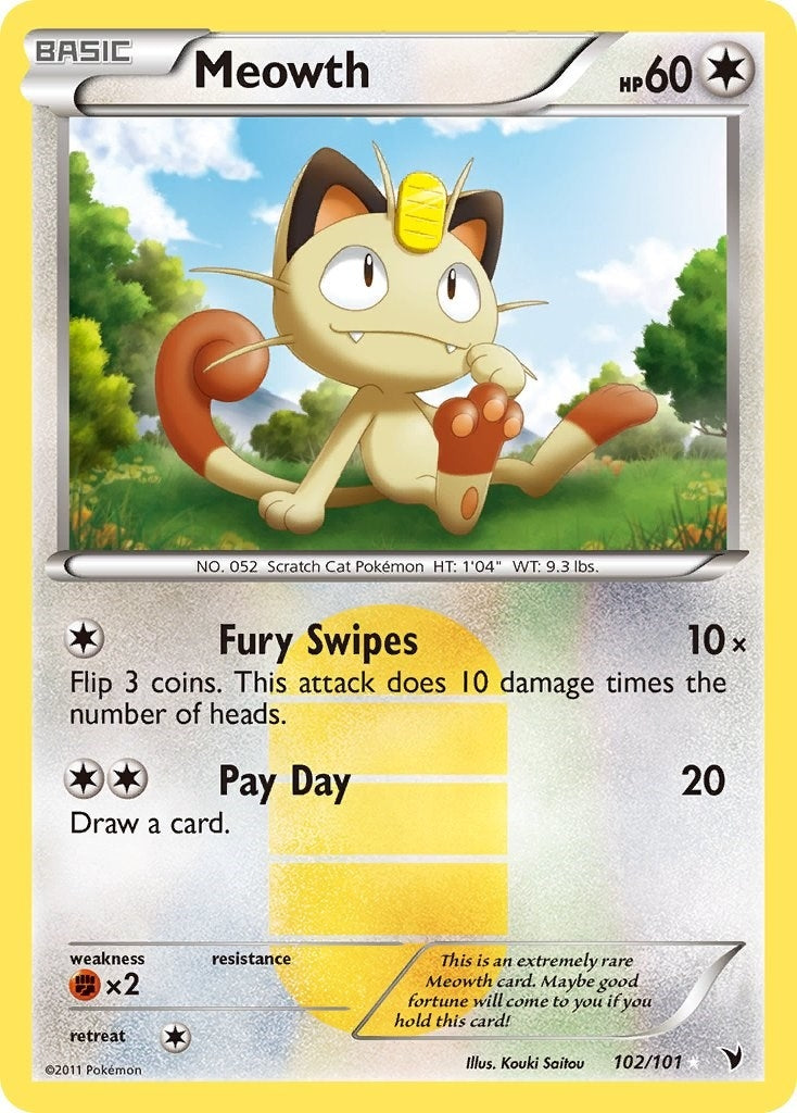Image for Meowth (Noble Victories) (102/101) - Pokemon