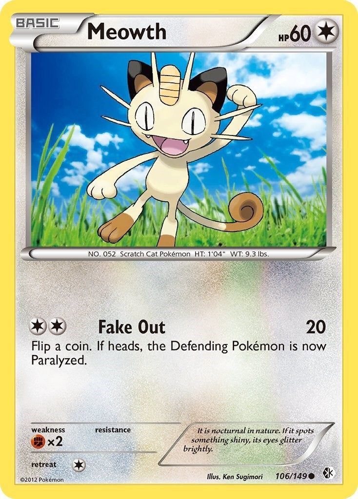 Image for Meowth (Boundaries Crossed) (106/149) - Pokemon