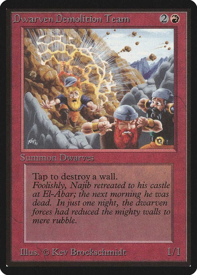 Image for Dwarven Demolition Team (Beta Edition) - Magic: The Gathering