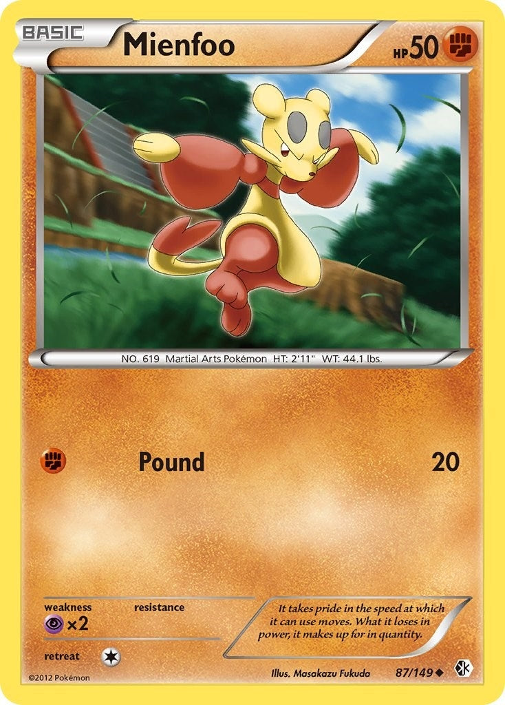 Image for Mienfoo (87) (Boundaries Crossed) (87/149) - Pokemon