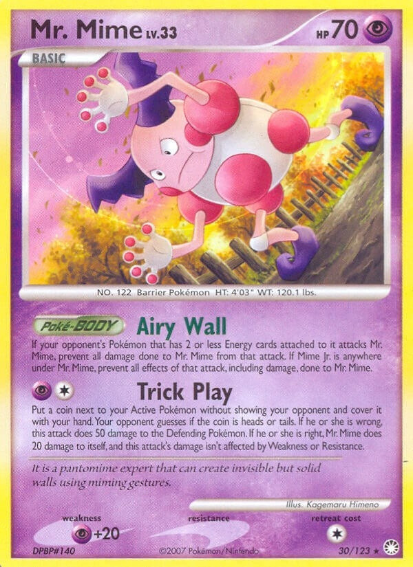 Image for Mr. Mime (Mysterious Treasures) (30/123) - Pokemon