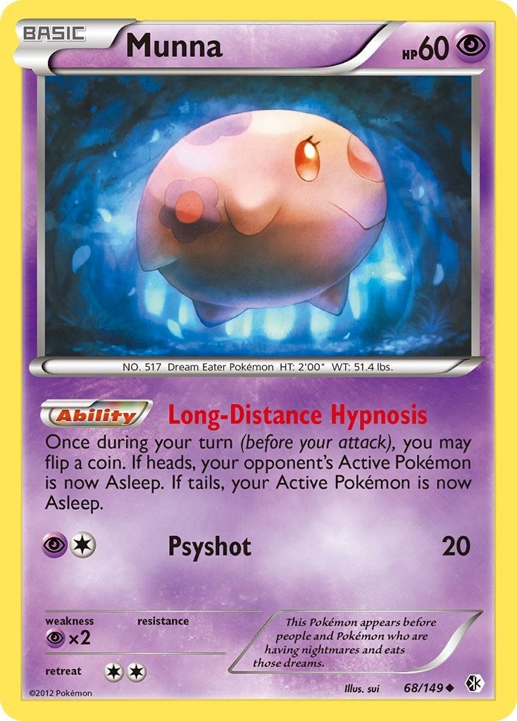 Image for Munna (Boundaries Crossed) (68/149) - Pokemon