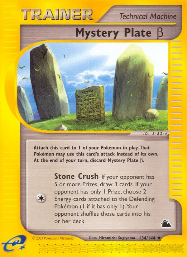 Image for Mystery Plate Beta (Skyridge) (134/144) - Pokemon