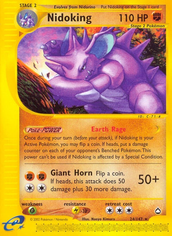 Image for Nidoking (24) (Aquapolis) (024/147) - Pokemon