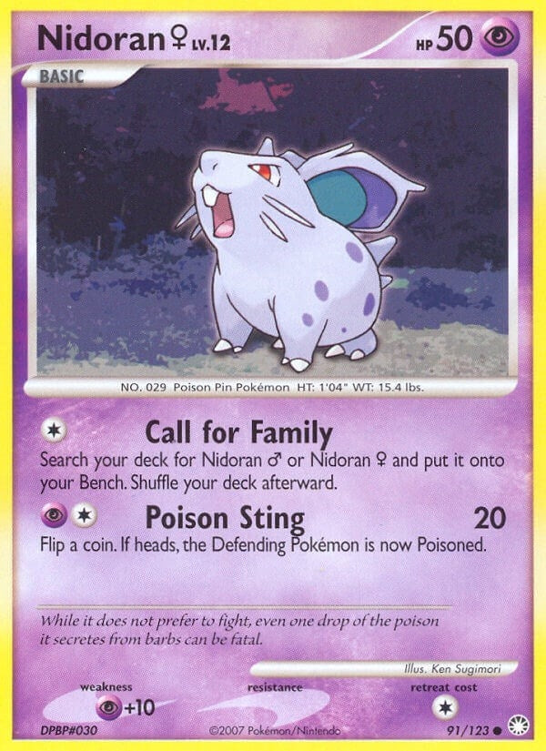 Image for Nidoran F (Mysterious Treasures) (91/123) - Pokemon