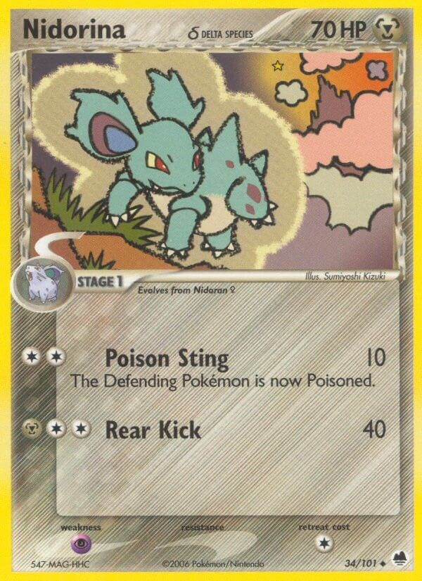 Image for Nidorina (Delta Species) (Dragon Frontiers) (34/101) - Pokemon