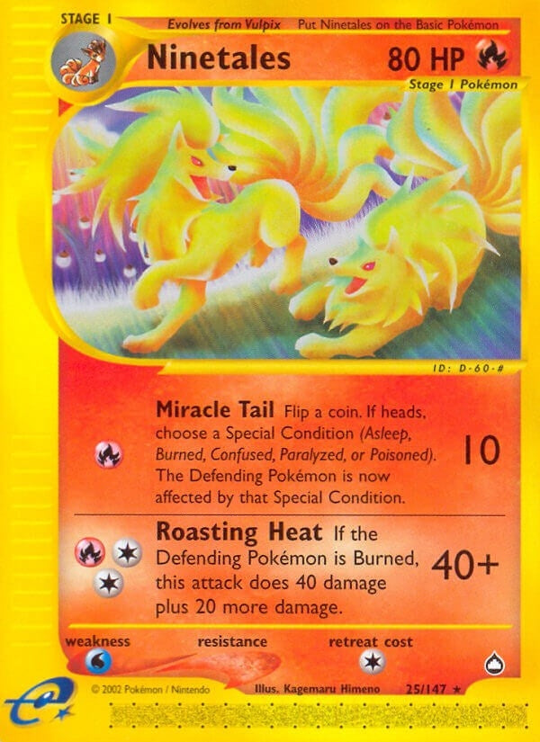 Image for Ninetales (Aquapolis) (025/147) - Pokemon