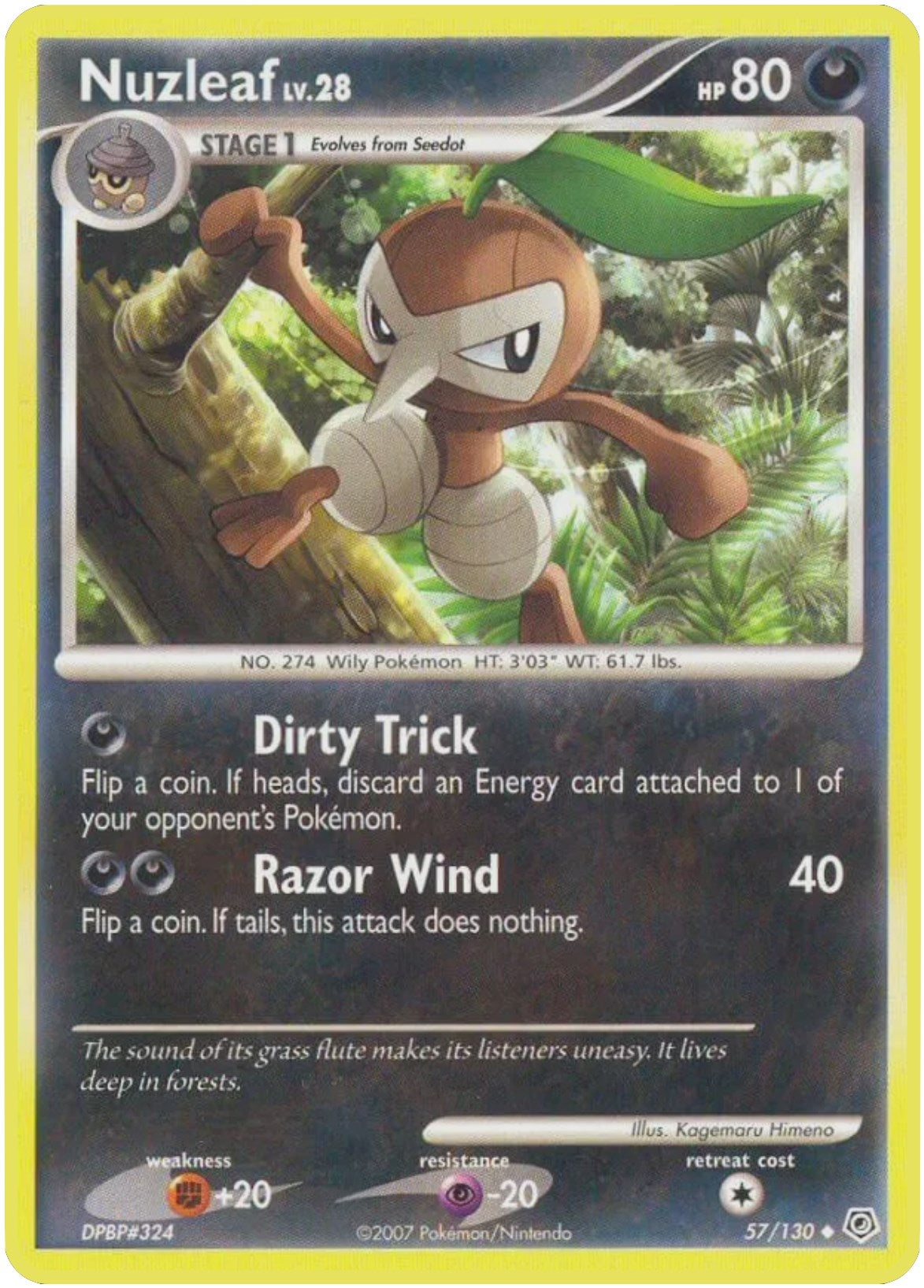 Image for Nuzleaf (Diamond and Pearl) (57/130) - Pokemon