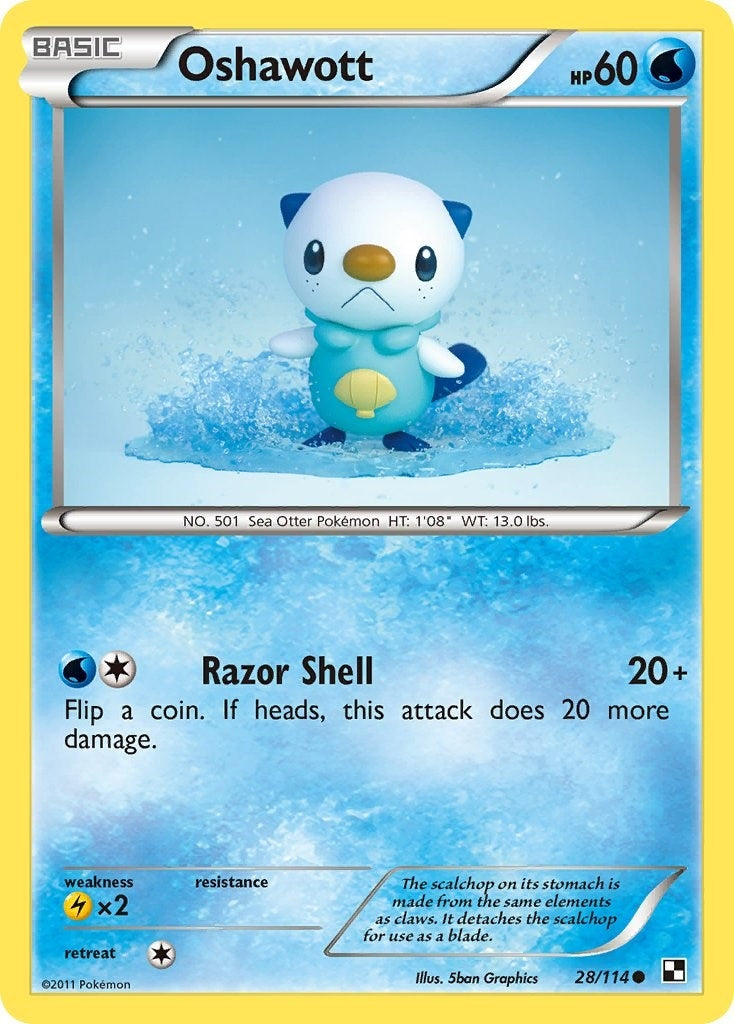 Image for Oshawott (28) (Black and White) (28/114) - Pokemon