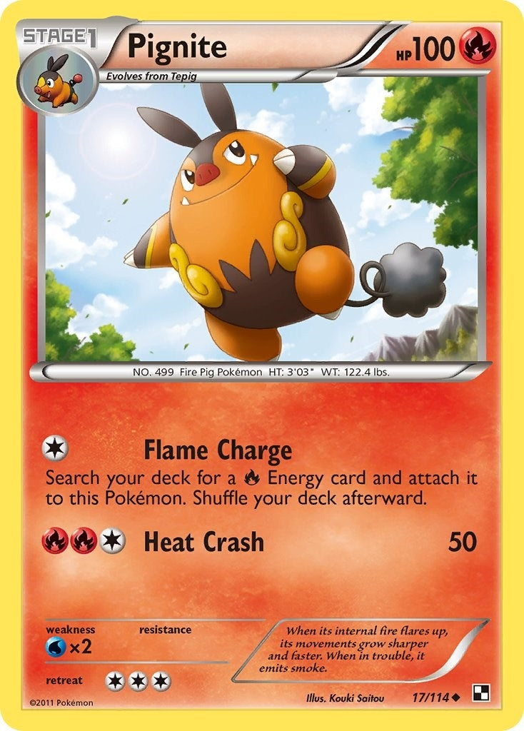 Image for Pignite (17) (Black and White) (17/114) - Pokemon