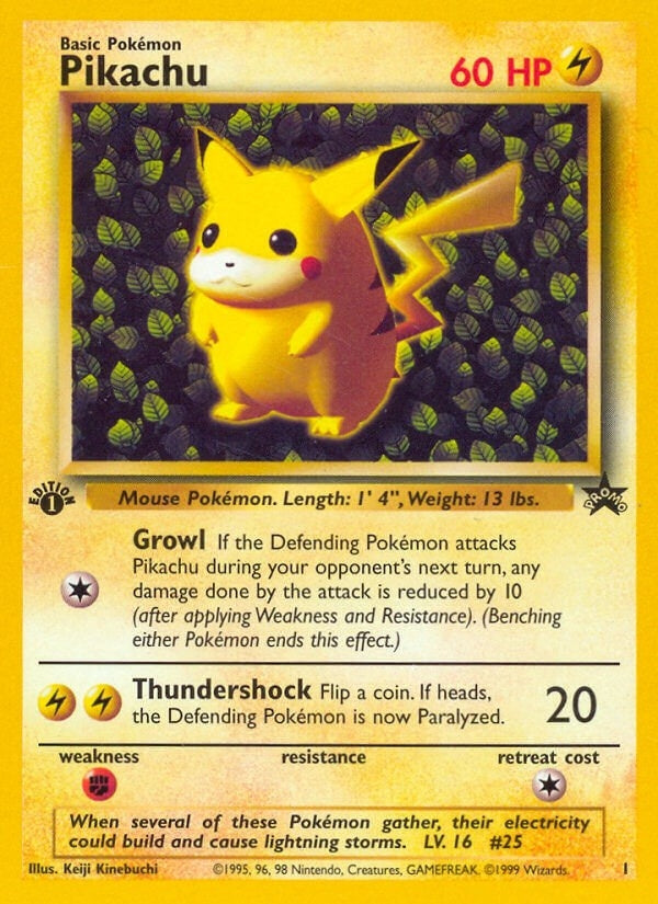 Image for Pikachu (1) (Misprint) (WoTC Promo) (01/53) - Pokemon