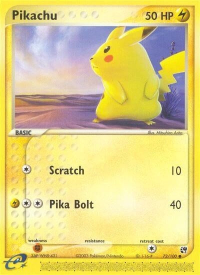 Image for Pikachu (Sandstorm) (72/100) - Pokemon