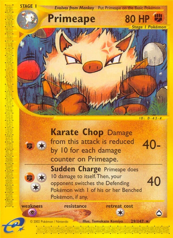 Image for Primeape (Aquapolis) (029/147) - Pokemon